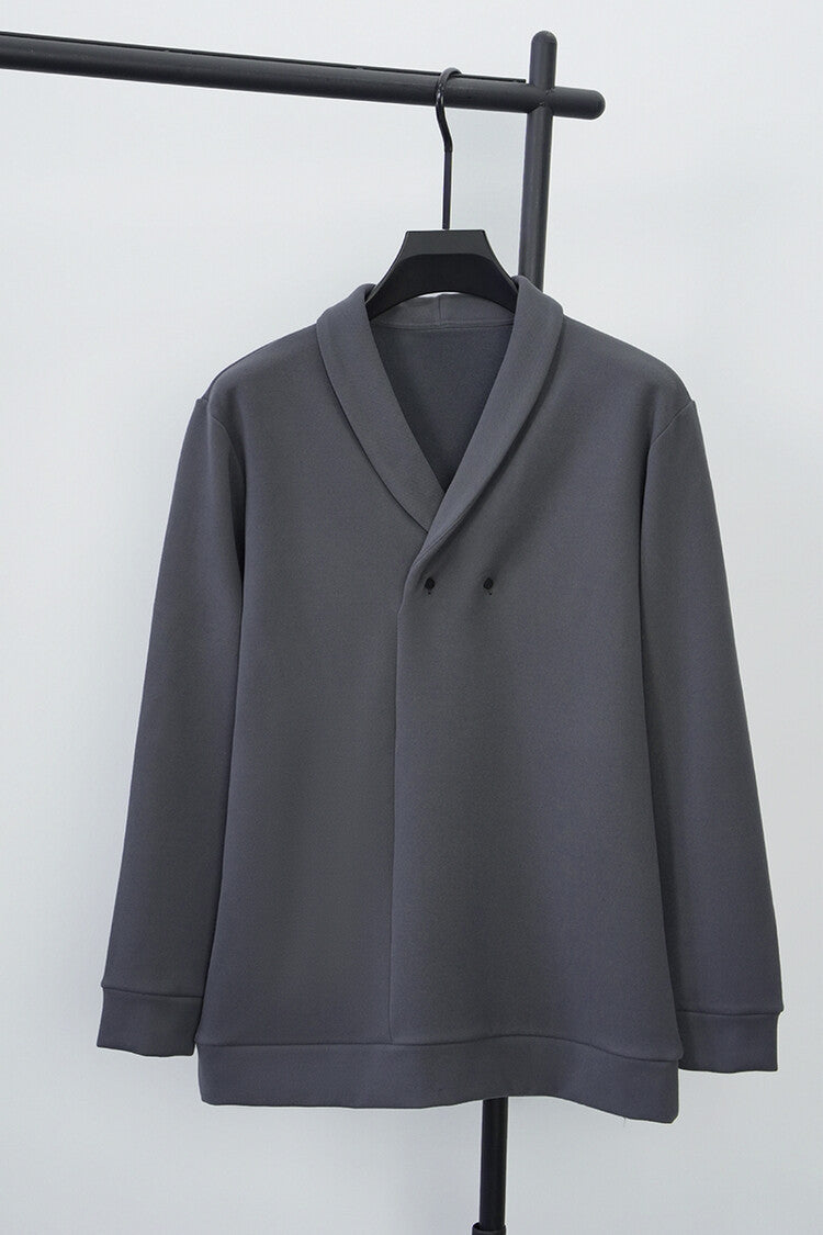 Herren Freizeitjacke mit modernem Schalkragen und praktischen Knöpfen Echoarchiv