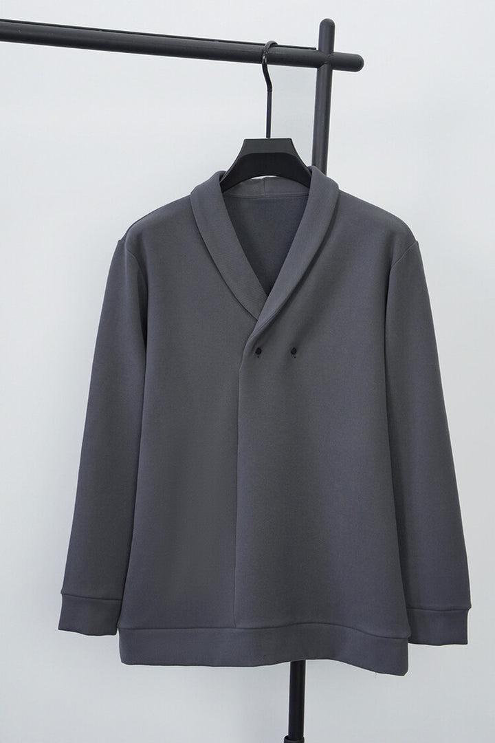 Herren Freizeitjacke mit modernem Schalkragen und praktischen Knöpfen Echoarchiv