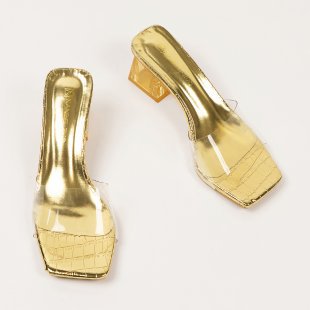 Damen Slingback Absatzschuhe mit Echoarchivrnem Design und elegantem Glanz Echoarchiv