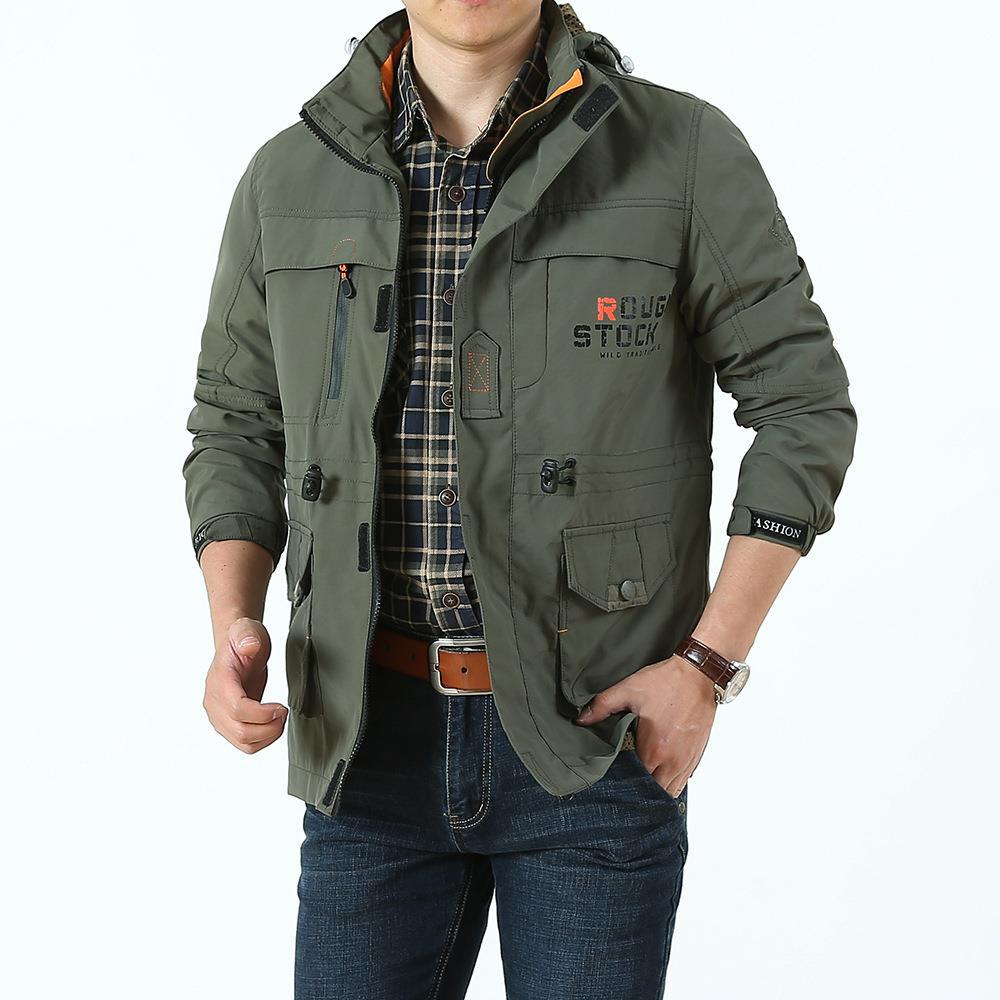 Herren Fieldjacke im Utility‑Stil mit Kapuze und Multifunktions‑Taschen – Taviero