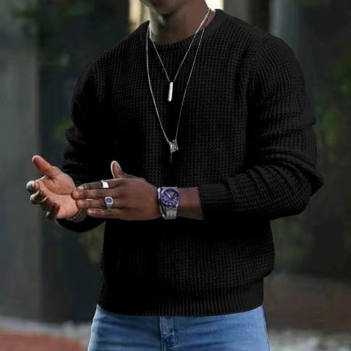 Herren lässiger Strickpullover mit strukturiertem Design Echoarchiv