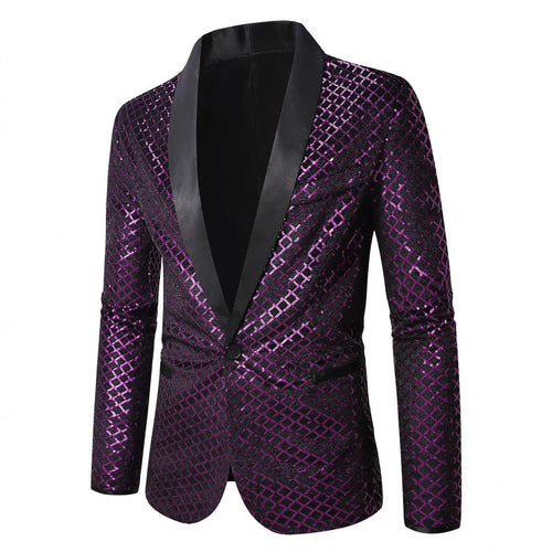 Herren schimmernder Pailletten Blazer mit modernem Design Echoarchiv