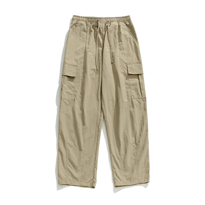 Unisex Weite Cargo-Freizeithose mit elastischem Bund, Tunnelzug und großen Klappentaschen Echo Archiv