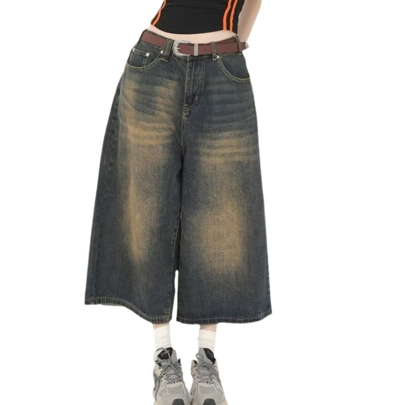 Herren Weite Jeansshorts im lässigen Stil mit hochwertiger Denim-Qualität Echoarchiv