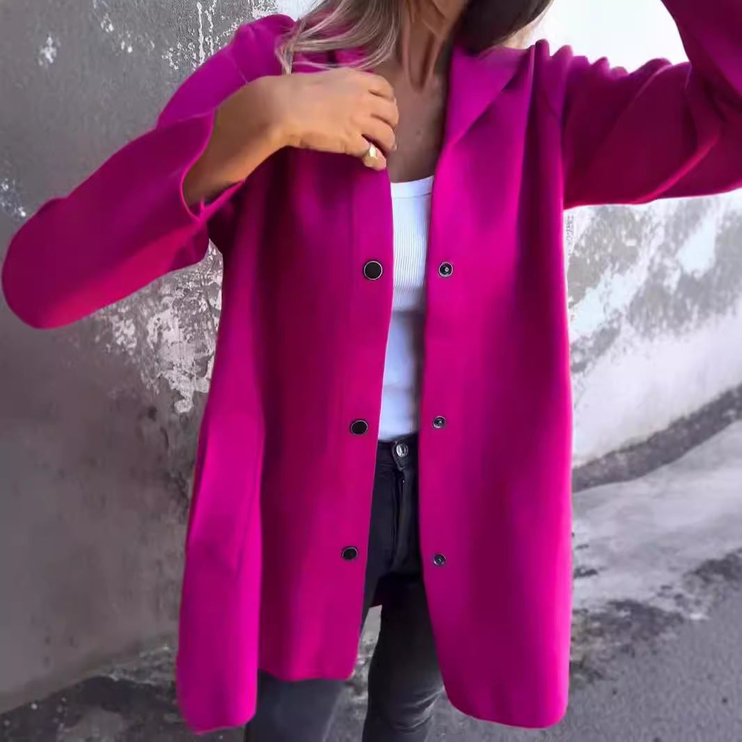 Damen Kapuzen‑Mantel mit Druckknöpfen und Oversize‑Silhouette Echo Archiv