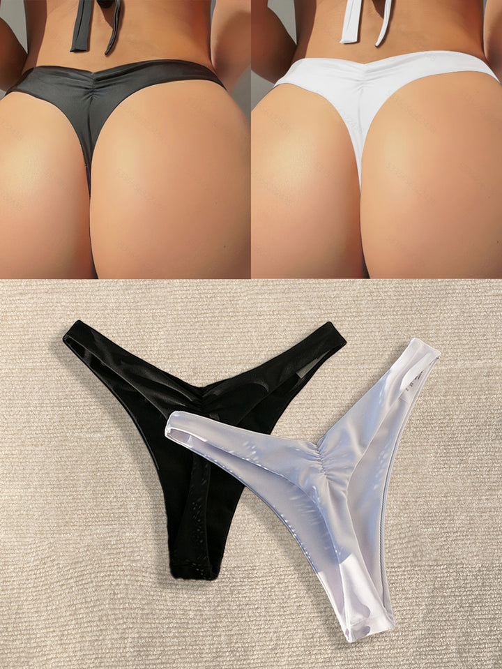 Damen Hochgeschnittener Bikini mit seitlichen Bindebändern Echo Archiv