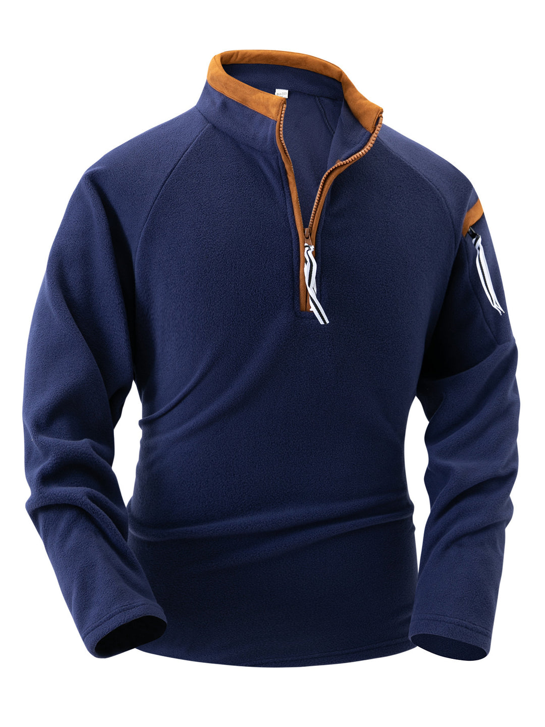 Herren Fleece-Pullover mit hohem Kragen und Reißverschluss Echoarchiv