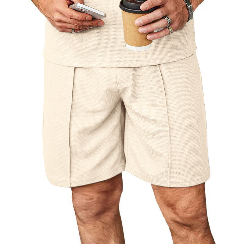 Herren Freizeitshorts mit strukturiertem Gewebe und elastischem Bund Echoarchiv