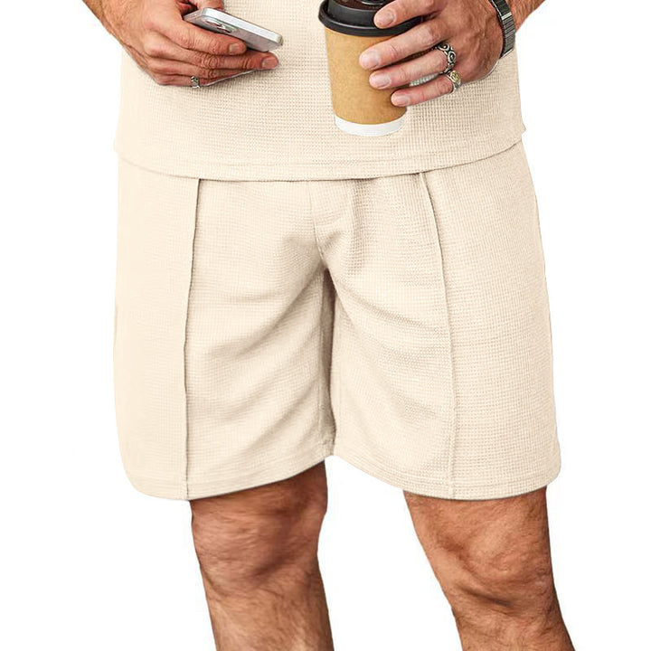 Herren Freizeitshorts mit strukturiertem Gewebe und elastischem Bund Echoarchiv