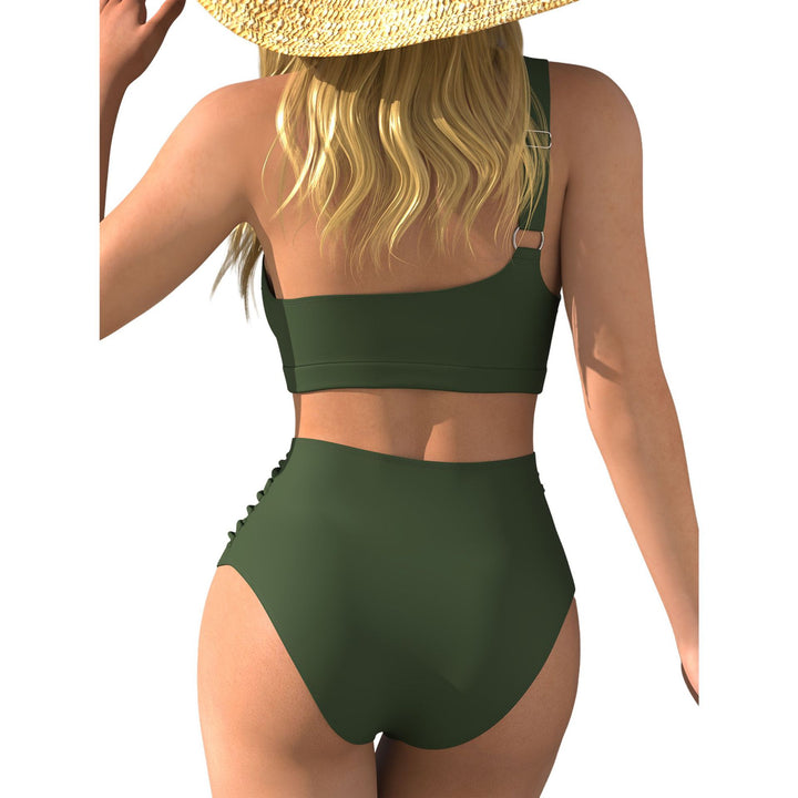 Damen Hochgeschnittener Bikini mit asymmetrischem Oberteil Echo Archiv