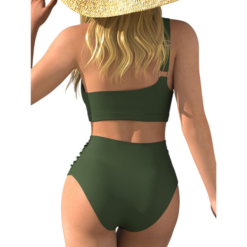 Damen Hochgeschnittener Bikini mit asymmetrischem Oberteil Echo Archiv