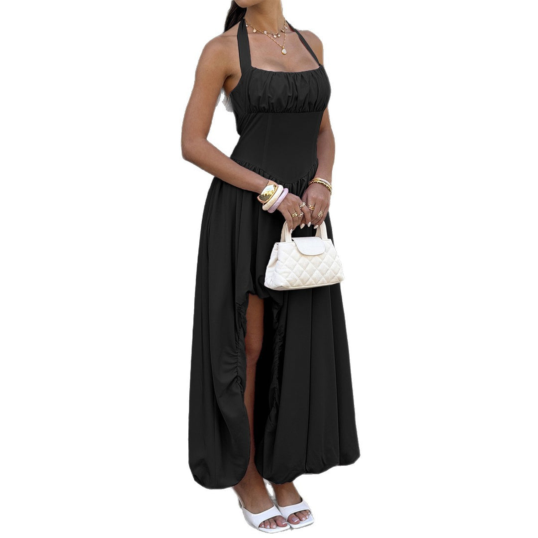 Damen Maxikleid mit Rüschen und tiefem Schlitz Echo Archiv