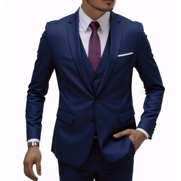 Herren nan dreiteiliges Slim-Fit Anzugset mit Weste, schmalem Revers und taillierter Silhouette Echo Archiv