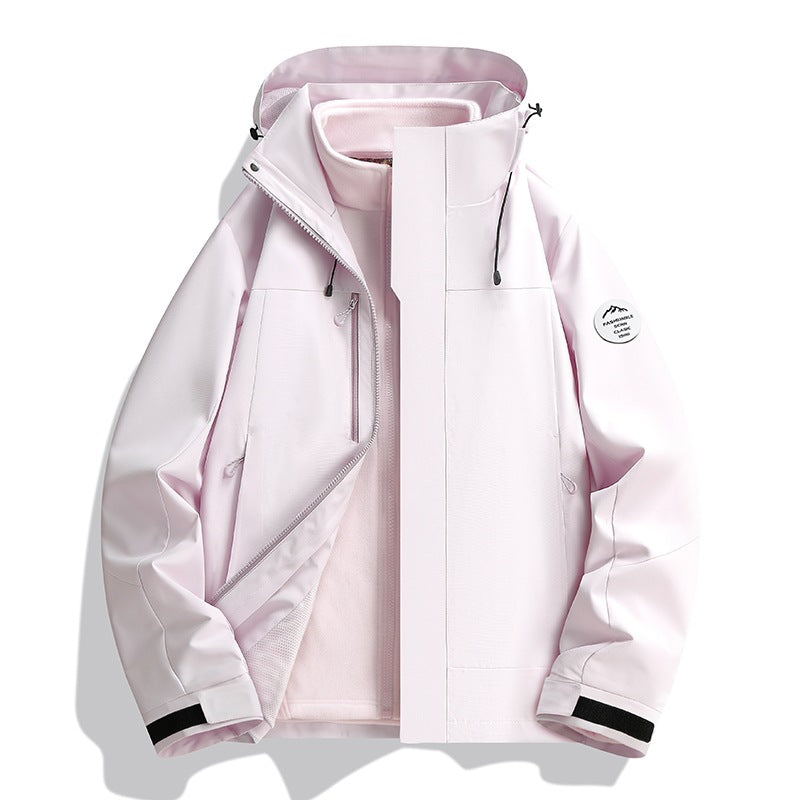 Herren Wetterfeste Softshelljacke mit Fleece‑Innenfutter, verstellbarer Kapuze & Reißverschluss‑Brusttasche Echoarchiv
