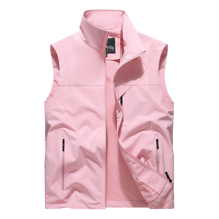 Herren Winddichte Softshell‑Outdoorweste mit belüftetem Mesh‑Innenfutter und verdeckten Reißverschlusstaschen – Marzano
