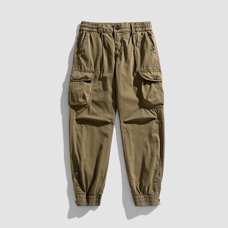 Herren Cargohose im Joggerstil mit elastischem Komfortbund, Multifunktionalen Klapp‑Utility‑Taschen und Knöchelreißverschluss Echo Archiv