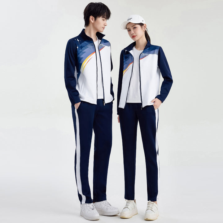 Unisex Performance-Trainingsanzug im Team-Look mit Stehkragen Echoarchiv