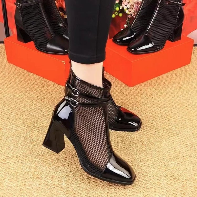 Damen Elegante Netz-Stiefeletten – Varelle