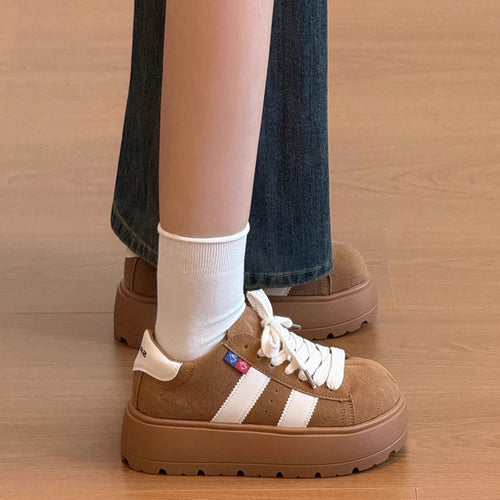 Damen Sportliche Sneaker mit robustem Wildleder-Obermaterial und stylisher Plateausohle Echo Archiv
