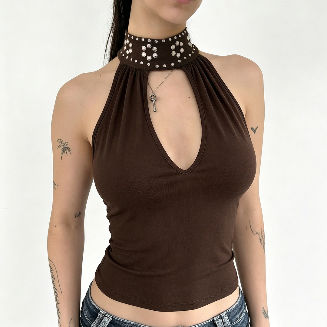 Damen Elegantes Haltertop mit funkelnden Akzenten Echo Archiv