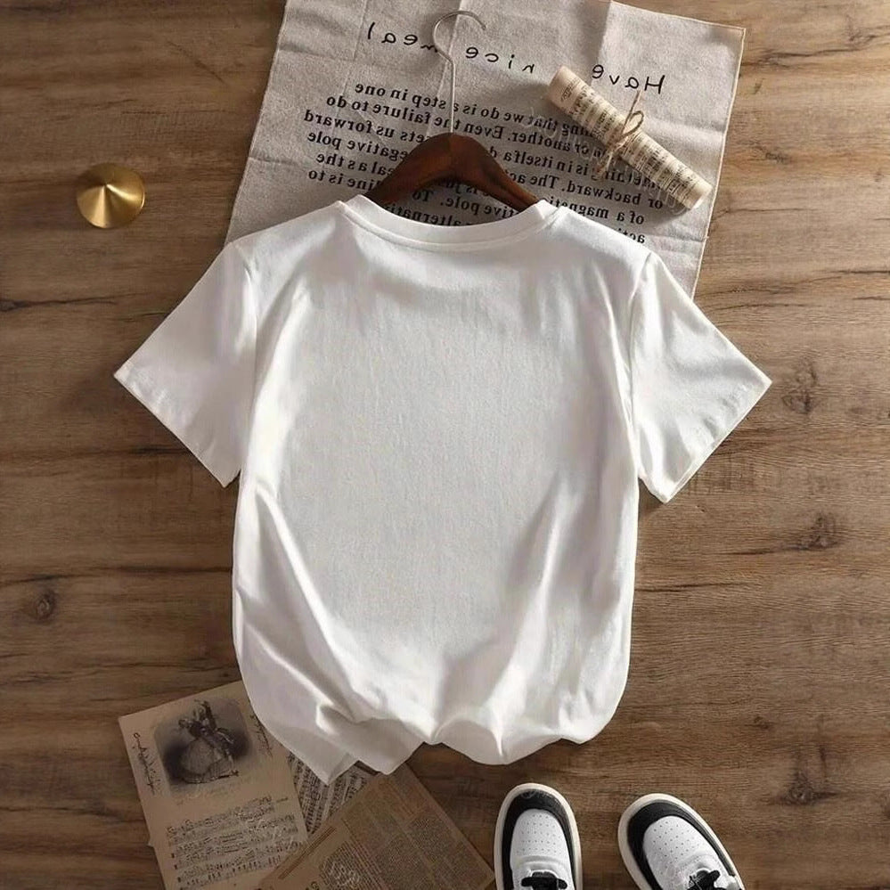 Damen lässiges T-Shirt mit auffälligem Vintage-Print Echo Archiv