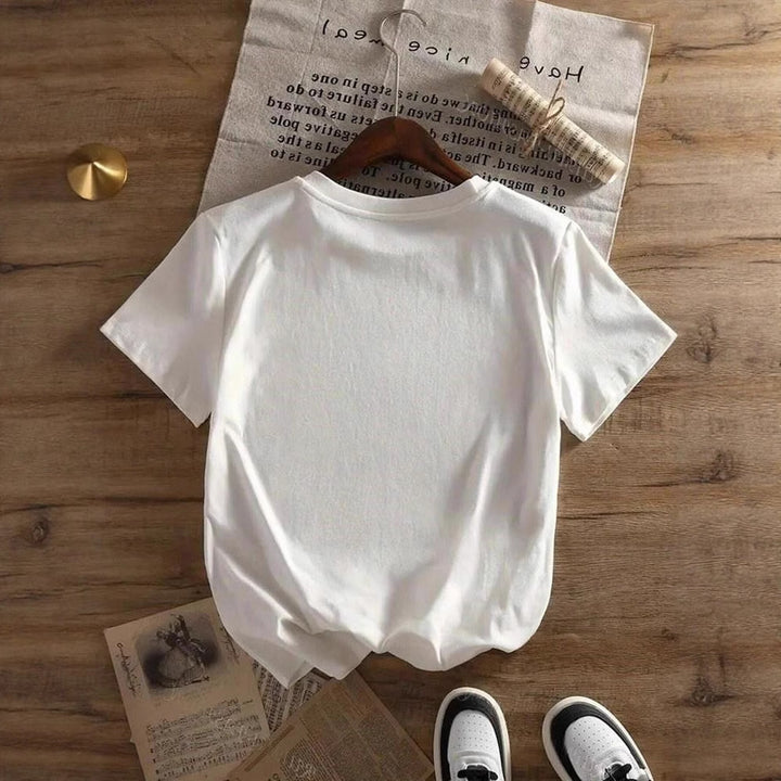 Damen lässiges T-Shirt mit auffälligem Vintage-Print Echo Archiv