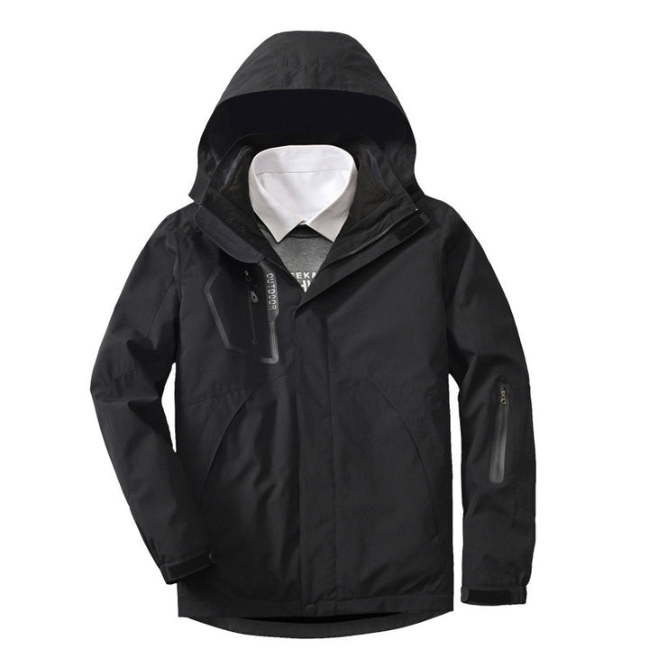 Herren atmungsaktive und wasserfeste Softshell-Outdoorjacke mit verschweißten Nähten und Multifunktions-Taschen Echoarchiv