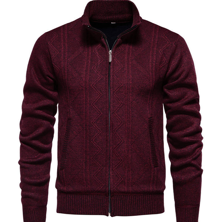 Herren Strickjacke mit hochwertigem Zipper und strukturiertem Design Echoarchiv