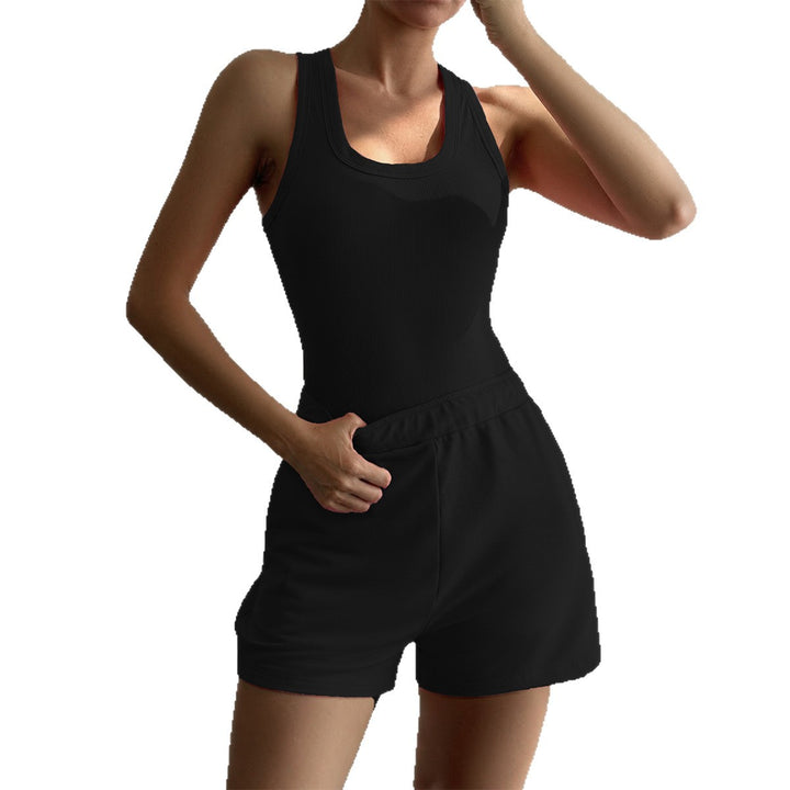 Damen Sportliches Crop-Top mit Shorts Set Echo Archiv