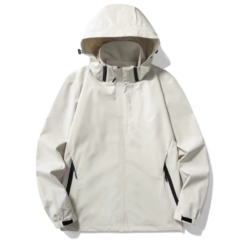 Herren Wasser- und winddichte technische Kapuzen-Outdoorjacke mit verschweißten Nähten und atmungsaktivem Futter Echo Archiv