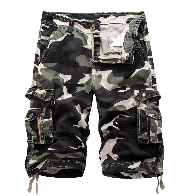 Herren taktische Cargoshorts mit multifunktionalen Taschen und verstellbarem Kordelzug Echoarchiv