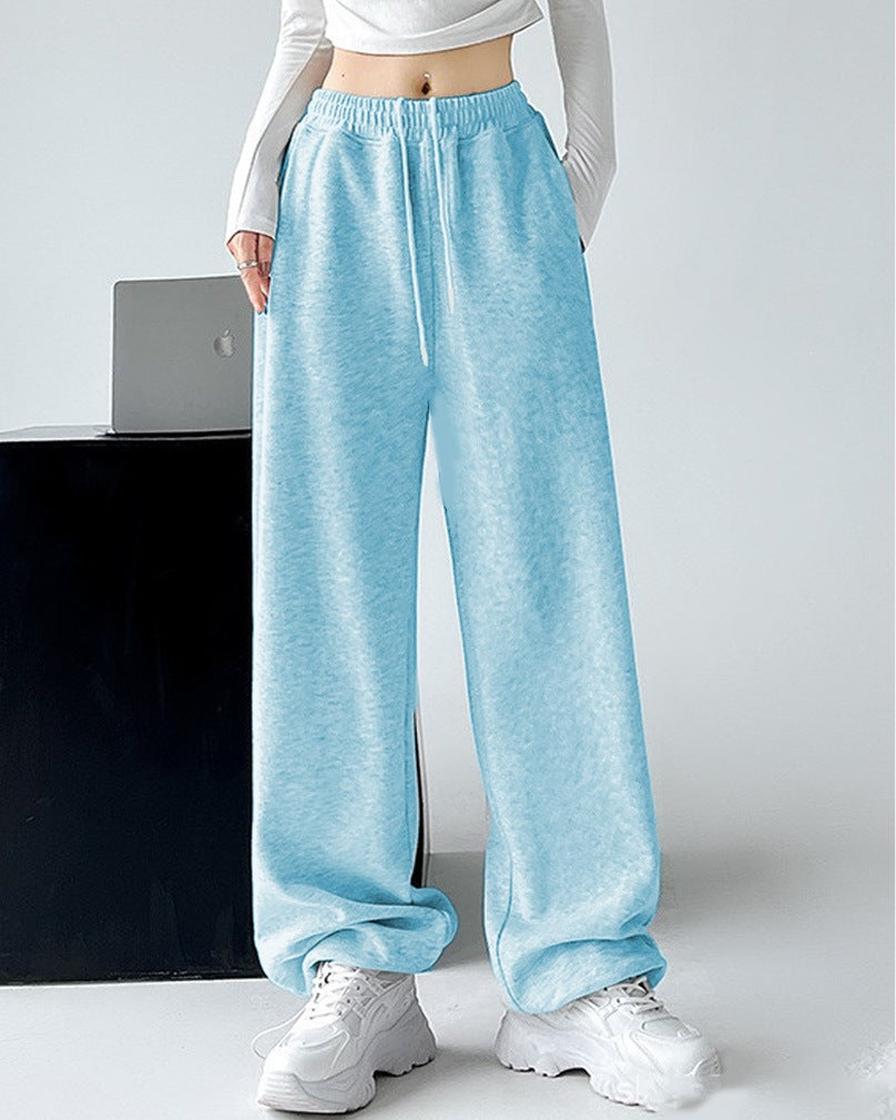 Damen nan extraweite Palazzo-Sweathose mit hohem Komfortbund, seitlichen Eingrifftaschen, Schlitz am Saum und Kordelzug Echo Archiv