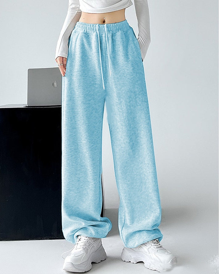 Damen nan extraweite Palazzo-Sweathose mit hohem Komfortbund, seitlichen Eingrifftaschen, Schlitz am Saum und Kordelzug Echo Archiv