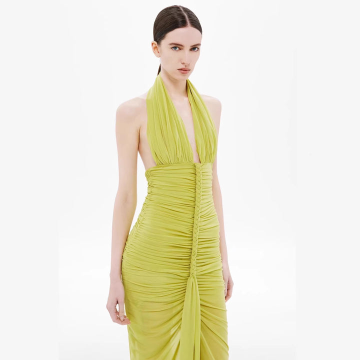 Damen elegantes trägerloses Abendkleid mit raffiniertem Drapé und tiefem Ausschnitt Echo Archiv