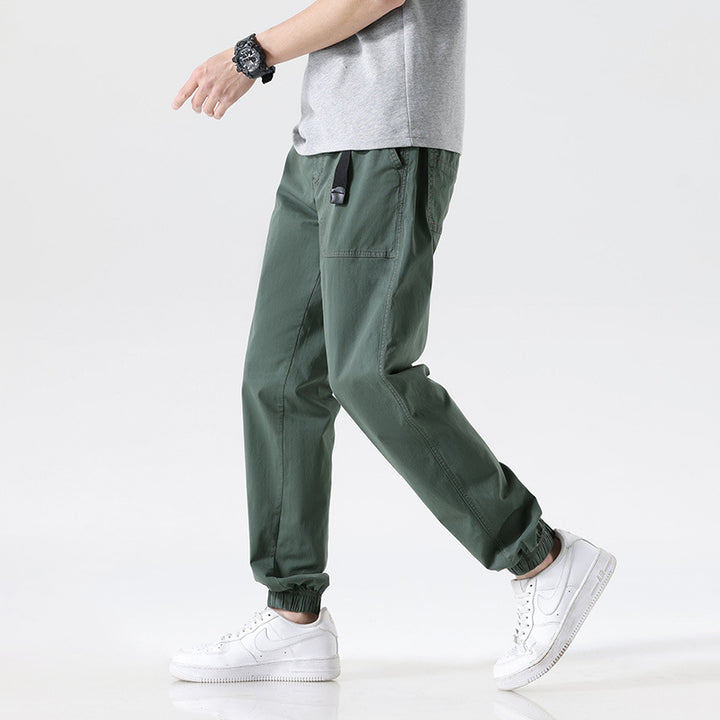 Herren Cargojoggerhose aus Baumwoll-Twill mit Tunnelzugbund und geripptem Knöchelabschluss Echo Archiv