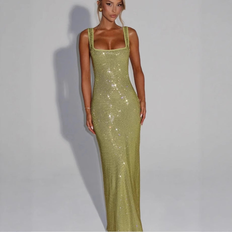 Damen Glamouröses Pailletten-Abendkleid mit figurbetontem Schnitt Echo Archiv