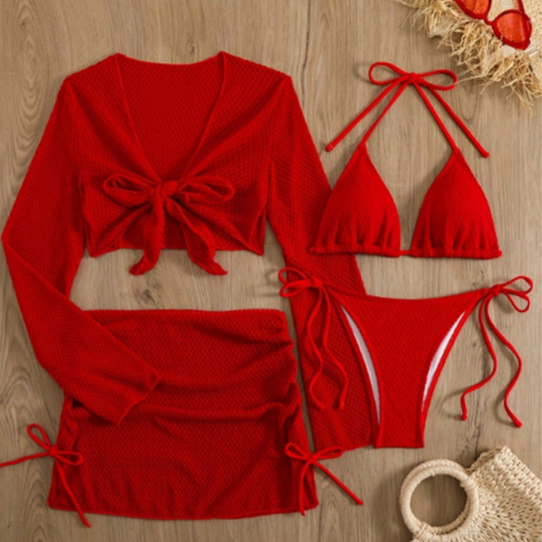Damen Bikini-Set mit leichtem Netzoberteil und verstellbaren Höschen Echo Archiv