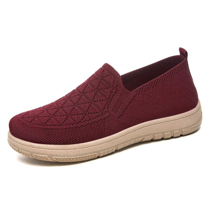 Damen nan atmungsaktiver Strick-Slipper mit orthopädischer Stoßdämpfung und flexibler Profilsohle Echo Archiv