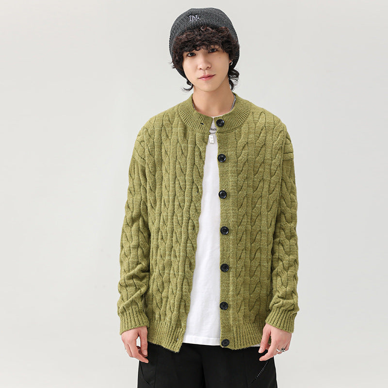 Herren Grobstrick-Cardigan mit praktischen Knöpfen Echoarchiv