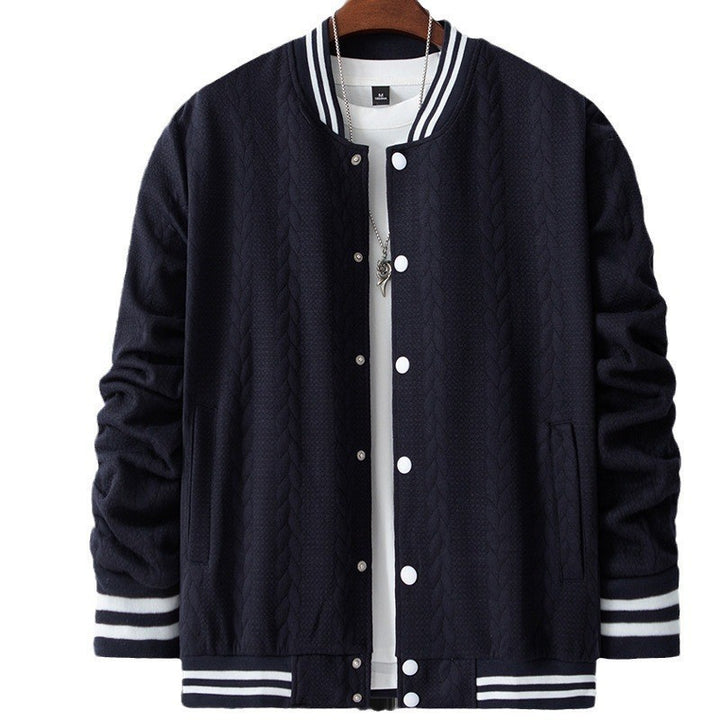 Herren Sportliche Collegejacke mit strukturiertem Design Echoarchiv