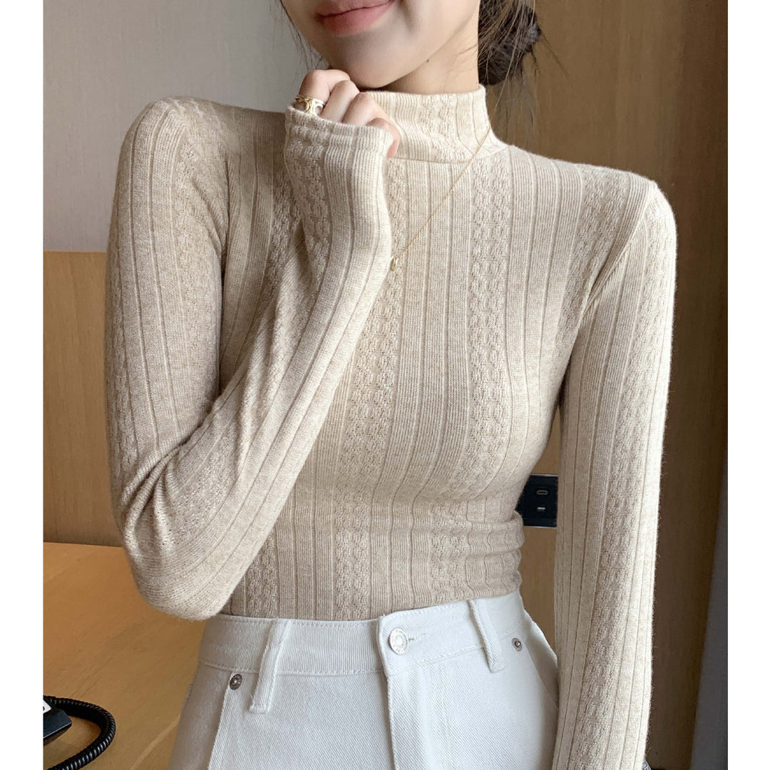Damen Langarm-Rollkragenpullover Echo Archiv