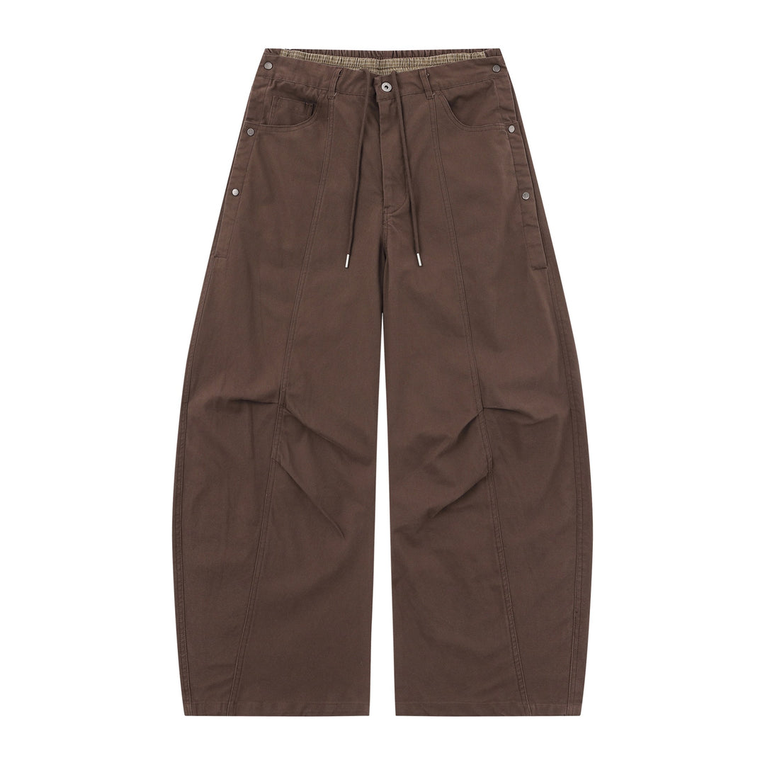 Damen Weite Culotte-Hose mit elastischem Tunnelzugbund und Cargo-Details Echoarchiv