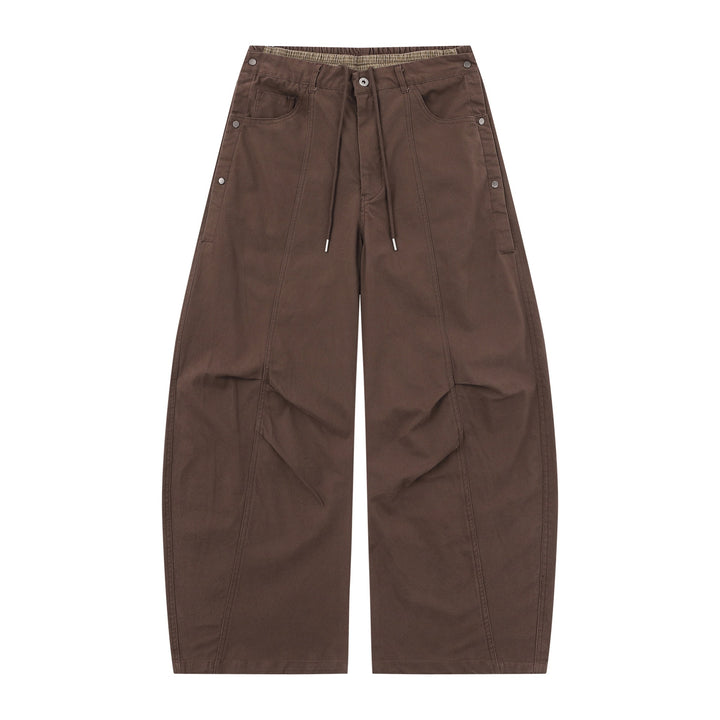 Damen Weite Culotte-Hose mit elastischem Tunnelzugbund und Cargo-Details Echoarchiv