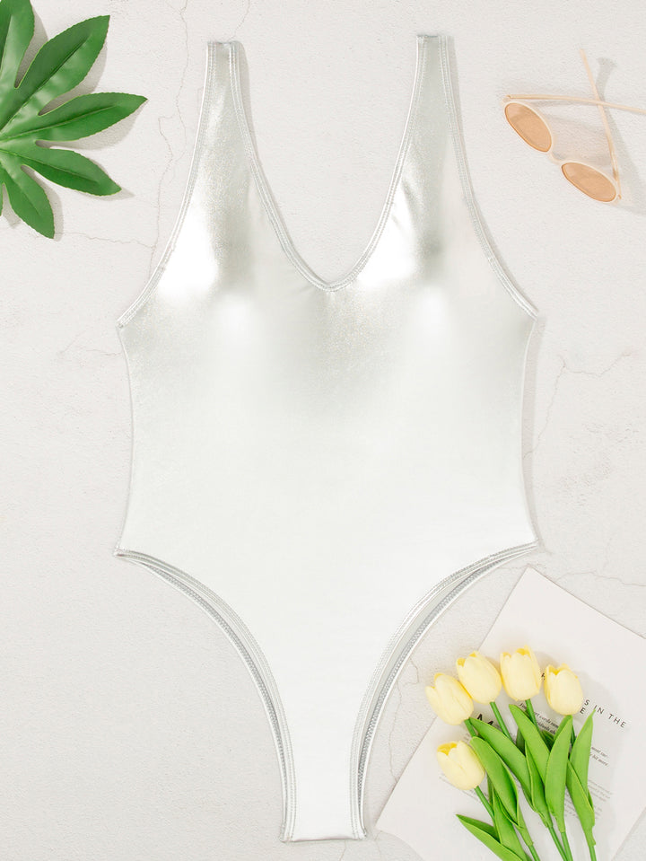 Damen Einteiliger Badeanzug mit brillantem Glanz Echo Archiv