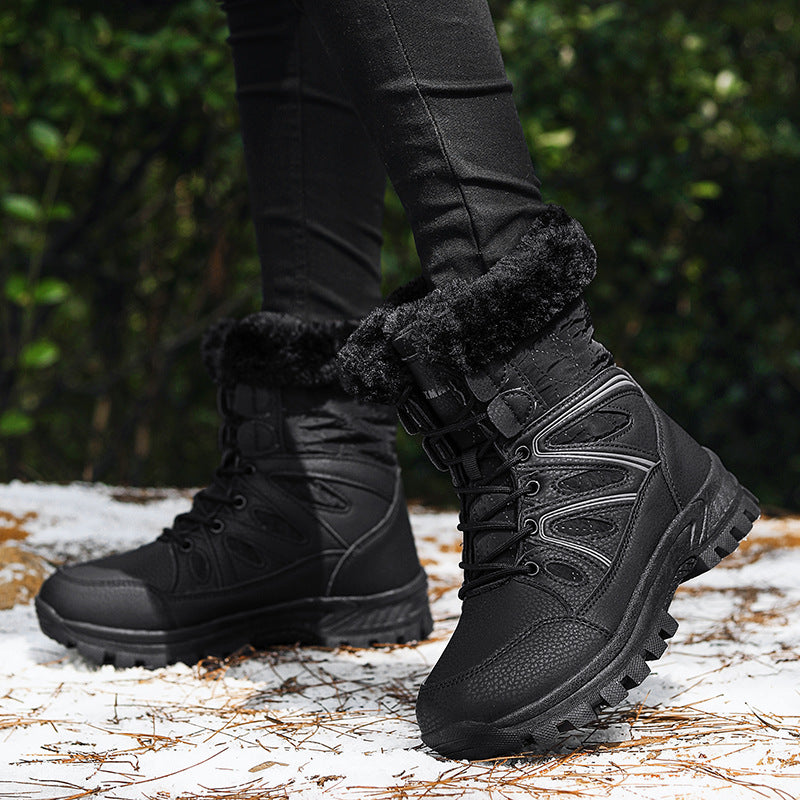 Damen Gefütterte Winter-Trekkingschuhe mit Kunstfellkragen und rutschfester Profilsohle Echo Archiv