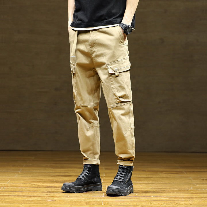 Herren multifunktionale Cargo-Hose mit verstellbarem Bund und zahlreichen Taschen Echoarchiv