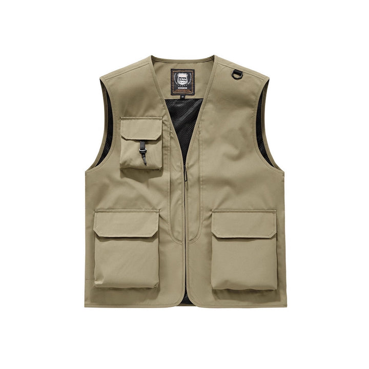 Herren Sichtbare Multifunktionale Utility-Weste mit Mesh‑Futter, Mehrfachtaschen und D‑Ring Echoarchiv