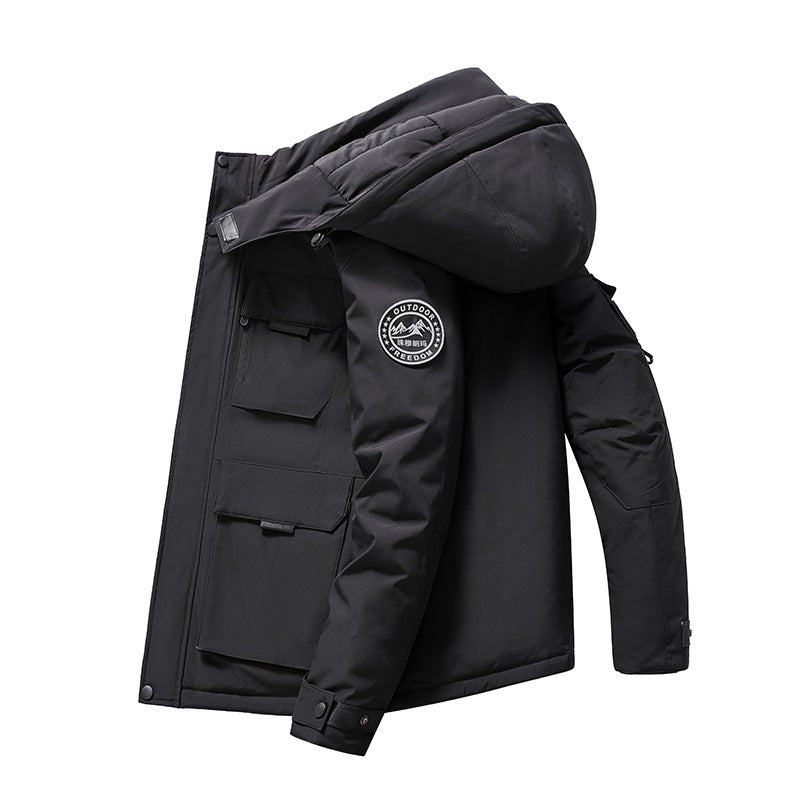 Herren Isolierter Field-Parka mit Kapuze, Mehrfach-Utility-Taschen und winddichter Shell Echo Archiv