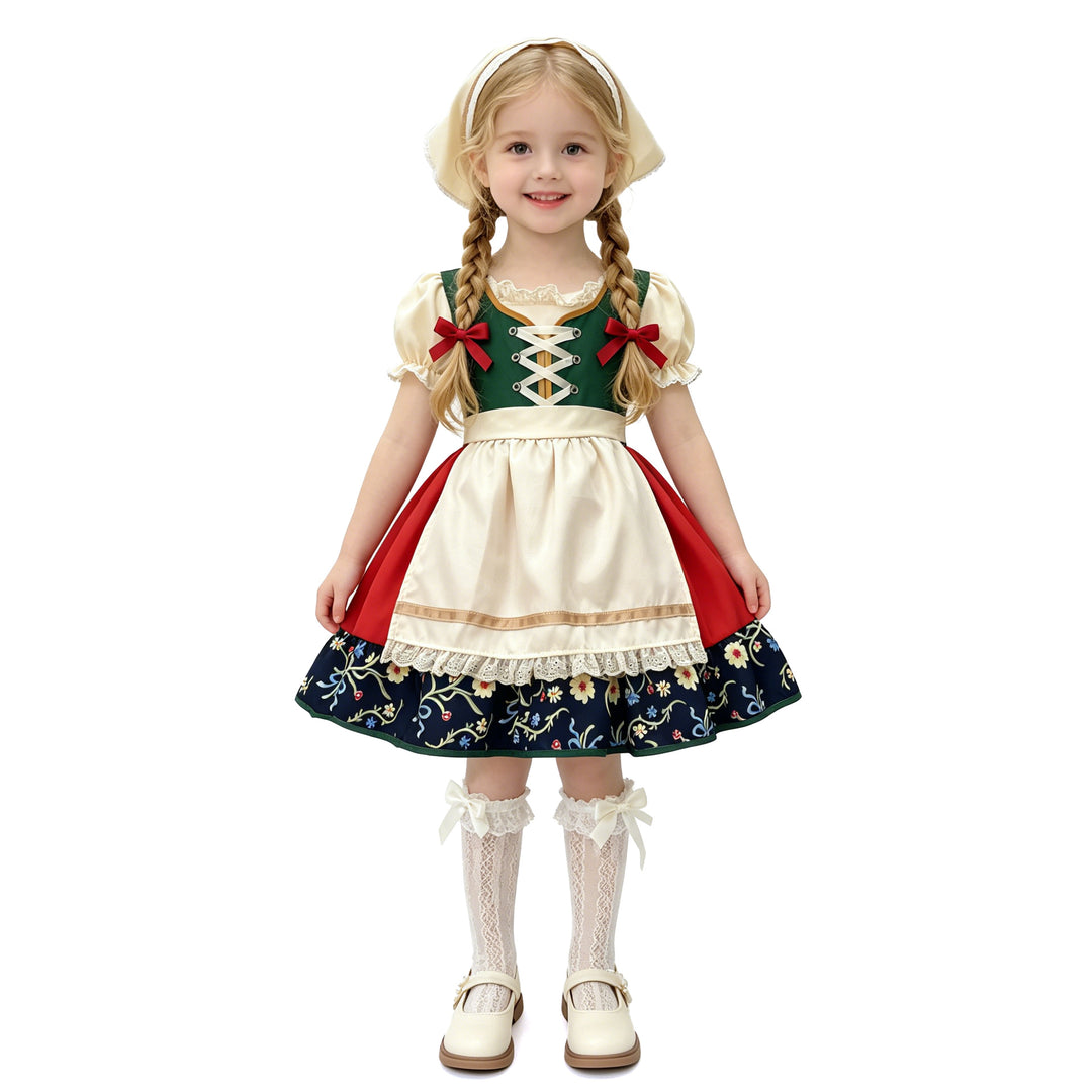 Damen nan traditionelles Kinderdirndl mit Schürze und kunstvoller Stickerei Echo Archiv