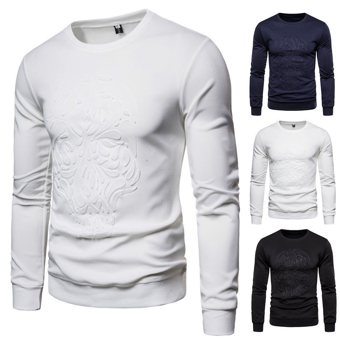 Herren Sweatshirt mit einzigartigem Totenkopfdesign – Marzano